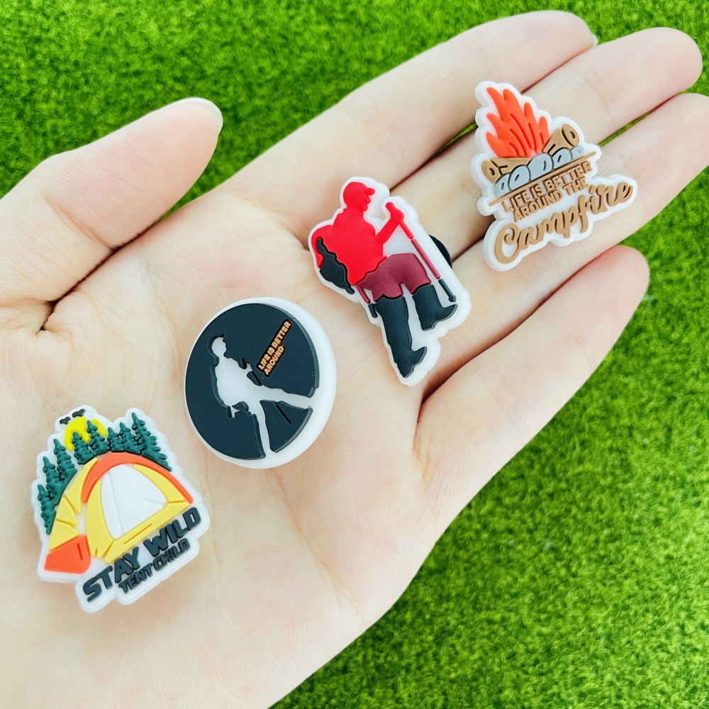 16Pcs Camping Shoe Charms, Out - Outdoor Adventure Birthday Party review and price