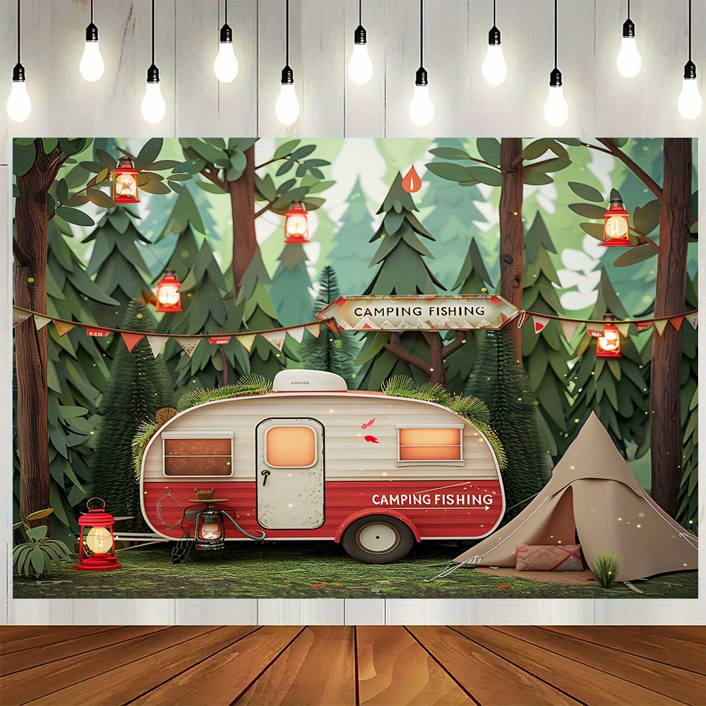 Polyester Jungle camping theme - Outdoor Adventure Birthday Party review and price