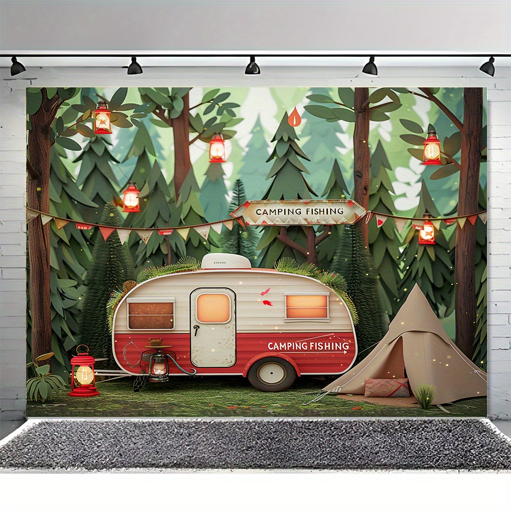 Polyester Jungle camping theme - Outdoor Adventure Birthday Party review and price