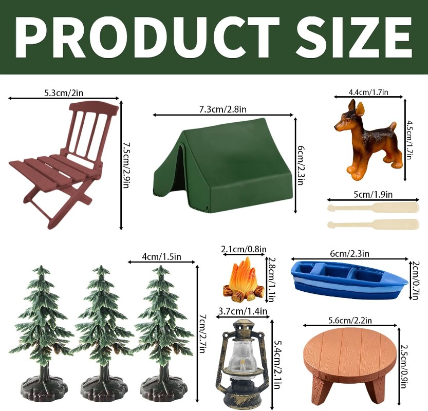 12pcs Camping Cake Decorations - Outdoor Adventure Birthday Party review and price