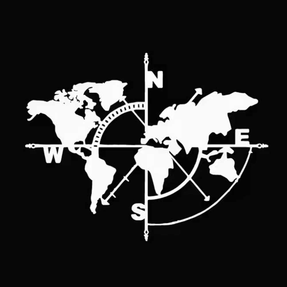 Compass World Map Vinyl Decal, - Outdoor Adventure Jeep review and price