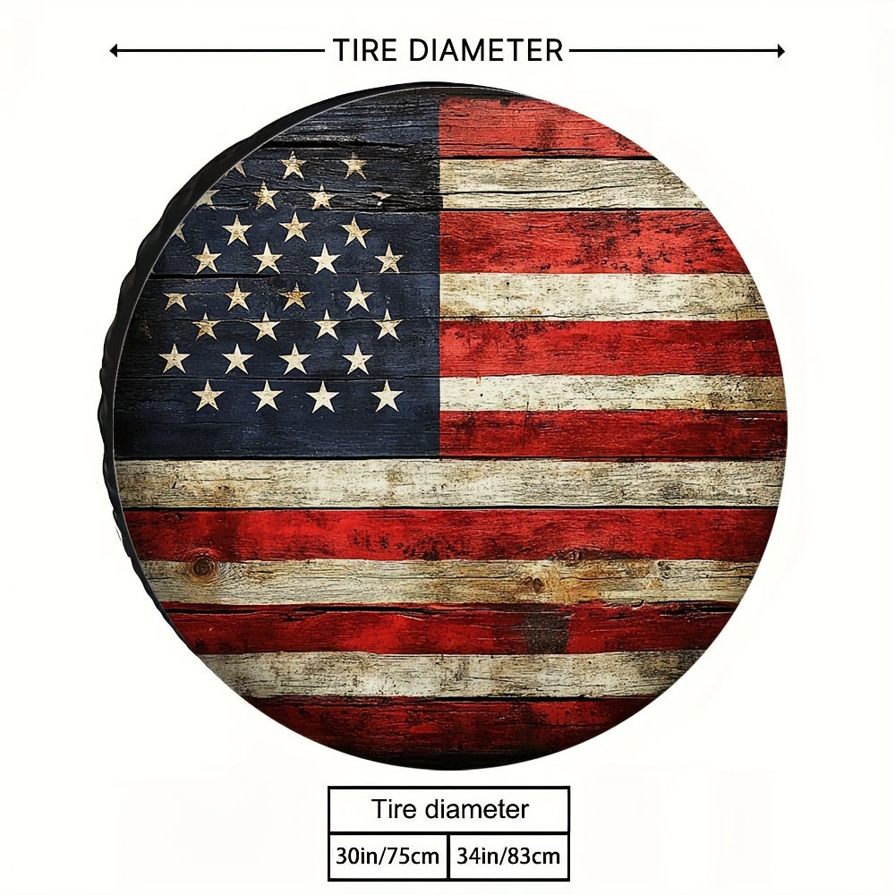 Rustic American Flag Tire Cove - Outdoor Adventure Jeep review and price