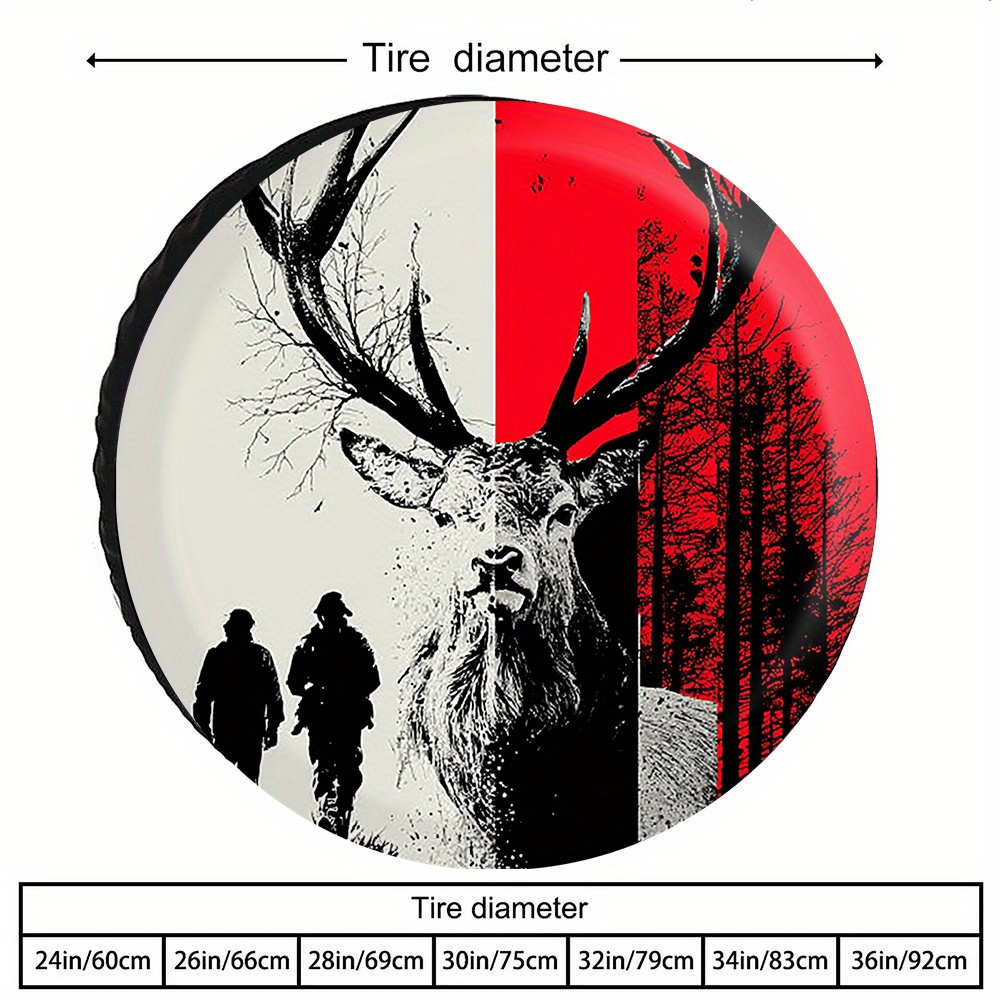 Deer Hunting Scene Tire Cover  - Outdoor Adventure Jeep review and price