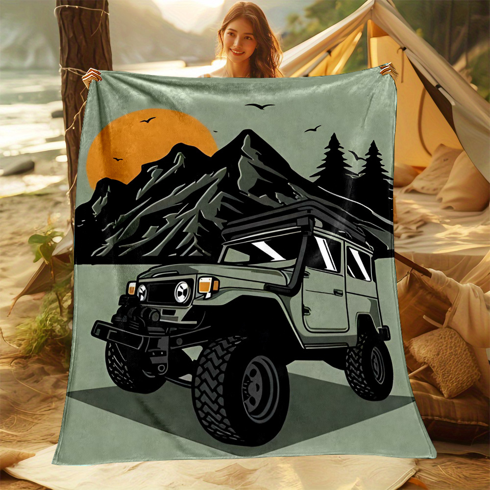 Cozy Camping Jeep Illustration - Outdoor Adventure Jeep review and price