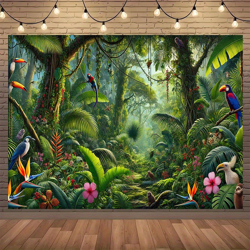 1pc Jungle Adventure Backgroun - Outdoor Adventure Birthday Party review and price